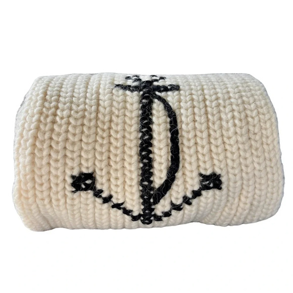 J. Crew NWOT Unisex Wool & Angora Nautical Scarf - Picture 8 of 10